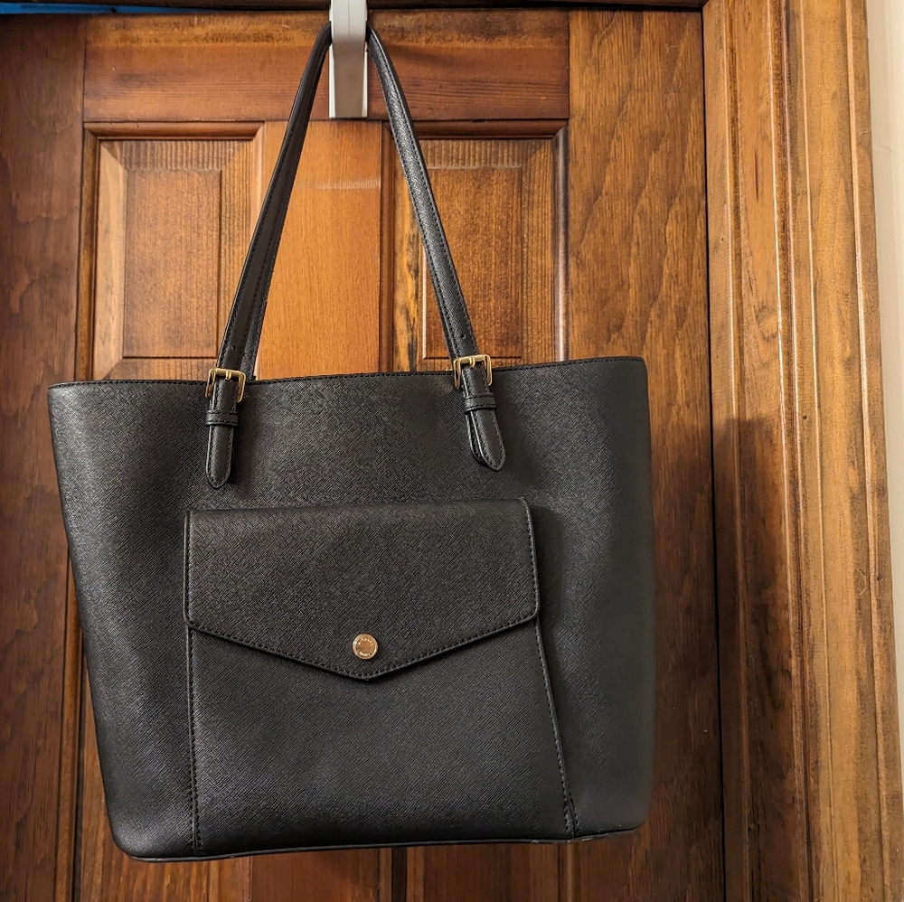 Michael Kors black leather bag